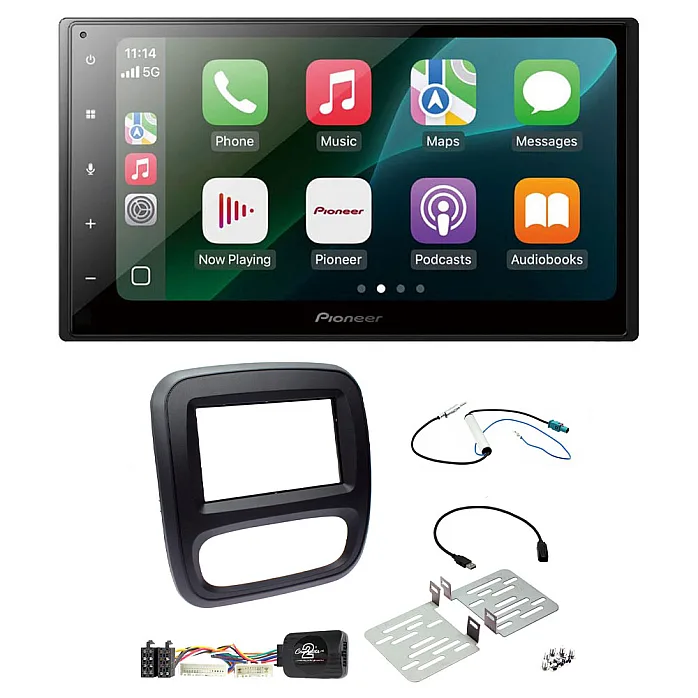 Vauxhall Vivaro (2014-2018) Pioneer 6.8" Wired CarPlay / Android Auto Bluetooth Stereo Upgrade Pack