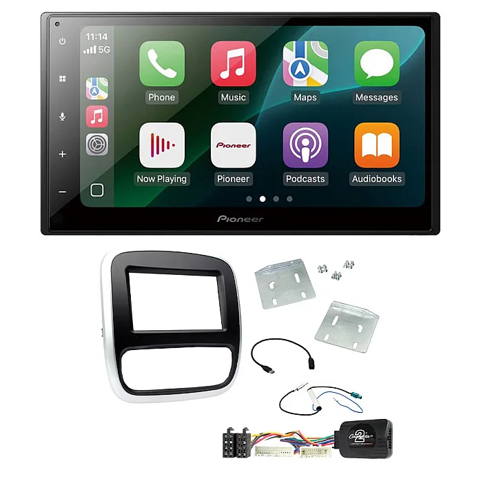 Vauxhall Vivaro 2014-2018 Pioneer 6.8" Wired CarPlay / Android Auto Bluetooth Stereo Upgrade Pack