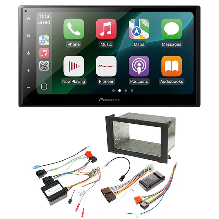 Saab 9-3 2006-2013 Pioneer 6.8" Wired CarPlay / Android Auto Bluetooth Stereo Upgrade Pack