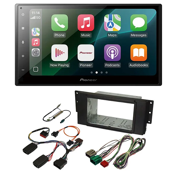 Land Rover Pioneer 6.8" Wired CarPlay / Android Auto Bluetooth Stereo Upgrade Pack