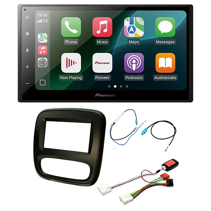 Vauxhall Vivaro 2014-2018 (STANDARD RADIO) Pioneer 6.8" Wired CarPlay / Android Auto Bluetooth Stereo Upgrade Pack