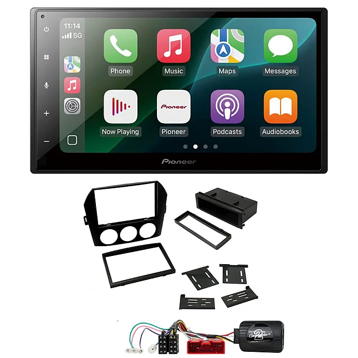 Mazda MX-5 Non-Bose 2006-2008 6.8" Wired CarPlay / Android Auto Bluetooth Stereo Upgrade Pack