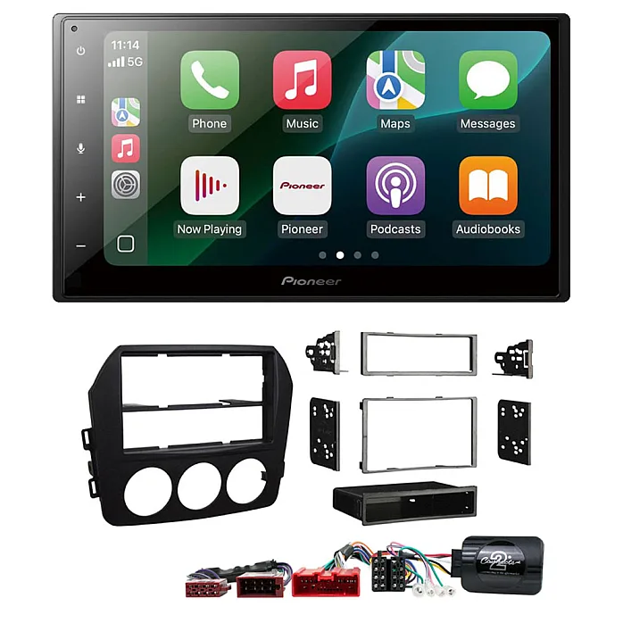 Mazda MX-5 (Bose Audio) 2009 - 2015 6.8" Wired CarPlay / Android Auto Bluetooth Stereo Upgrade Pack