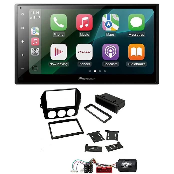 Mazda MX-5 (2006-2008) Non-Bose 6.8" Wired CarPlay / Android Auto Bluetooth Stereo Upgrade Pack
