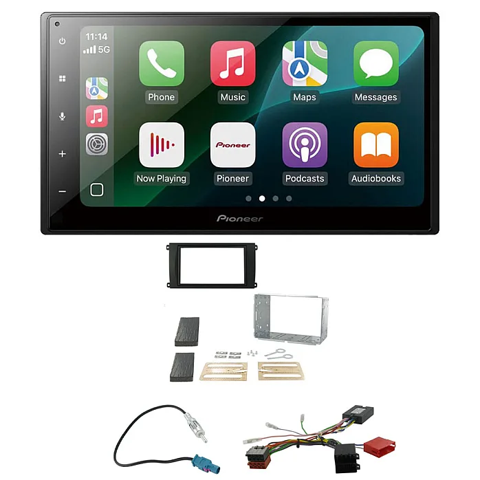 Porsche Cayenne ISO / NON BOSE Pioneer 6.8" Wired CarPlay / Android Auto Bluetooth Stereo Upgrade Pack