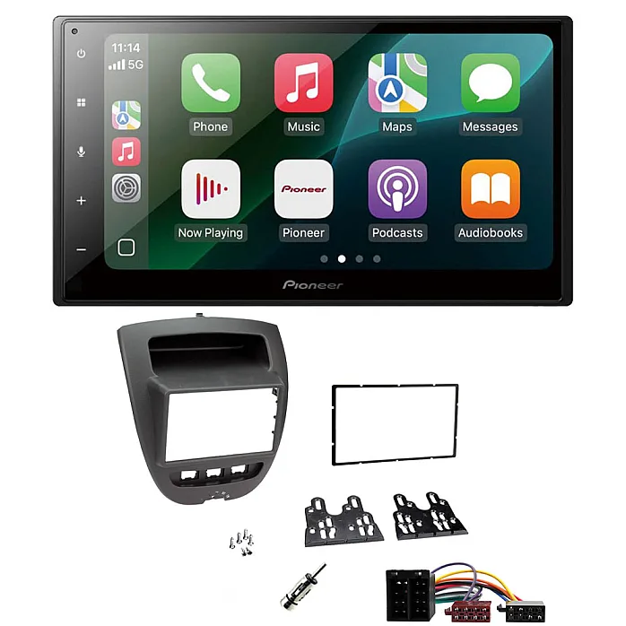 Toyota Aygo 2005 - 2014 Pioneer 6.8" Wired CarPlay / Android Auto Bluetooth Stereo Upgrade Pack