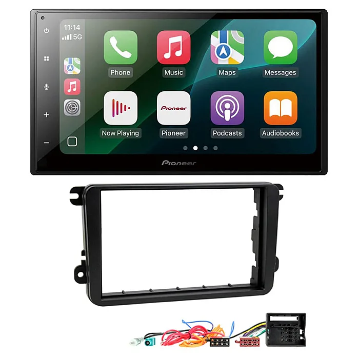 Pioneer 6.8" Wired Apple CarPlay / Android Auto Bluetooth Stereo Upgrade Pack For Volkswagen