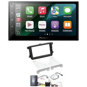 Pioneer 6.8" Wired CarPlay / Android Auto Bluetooth Stereo Upgrade Pack For Volkswagen