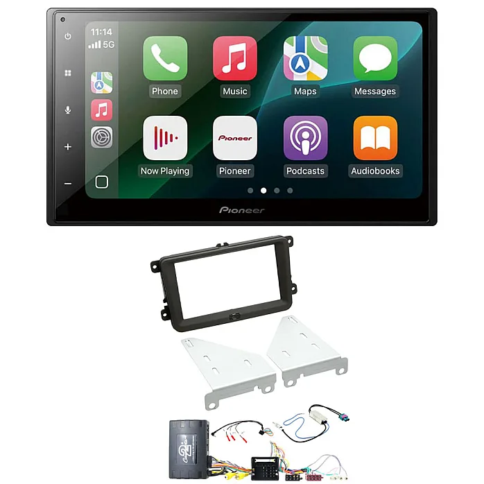 Pioneer 6.8" Wired CarPlay / Android Auto Bluetooth Stereo Upgrade Pack For Volkswagen