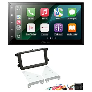 Volkswagen Caddy, Eos, Fusca, Golf, Jetta, Magotan Pioneer 6.8" Wired CarPlay / Android Auto Bluetooth Stereo Upgrade Pack