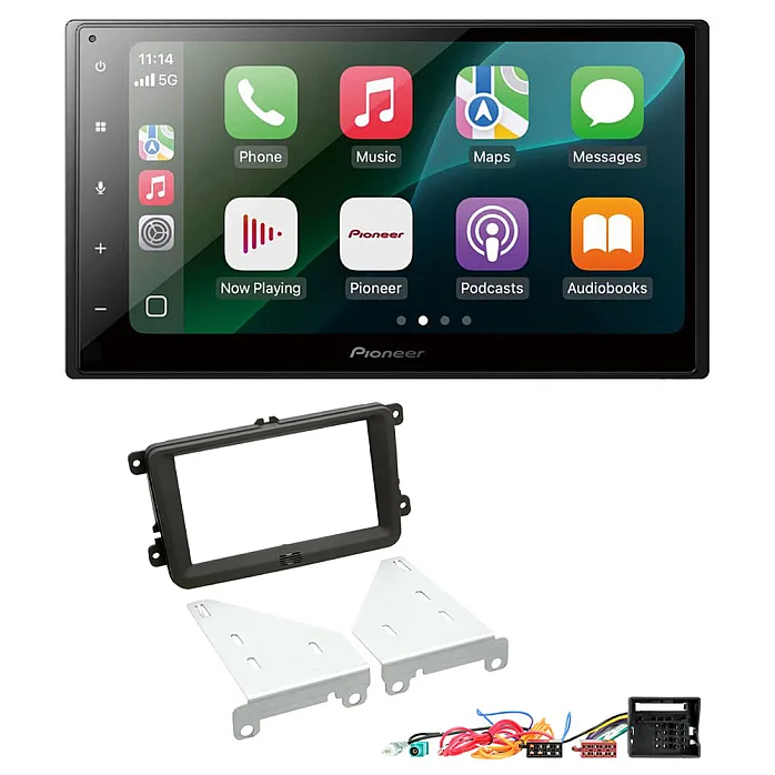 Volkswagen Touran, Transporter, Vento Pioneer 6.8" Wired CarPlay / Android Auto Bluetooth Stereo Upgrade Pack