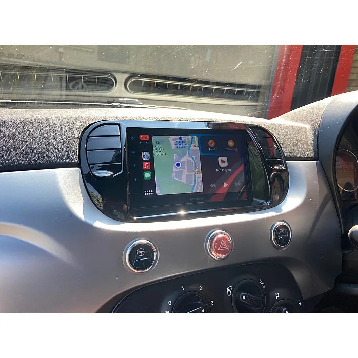 Fiat 500 2007- 2015 Piano Black Pioneer 6.8" Bluetooth Apple CarPlay DAB Stereo Upgrade Kit