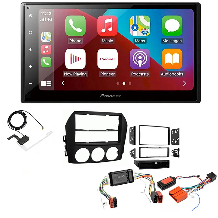 Mazda MX-5 2005 - 2009 (BOSE Audio) Pioneer 6.8" Bluetooth Apple CarPlay DAB Stereo Upgrade Kit
