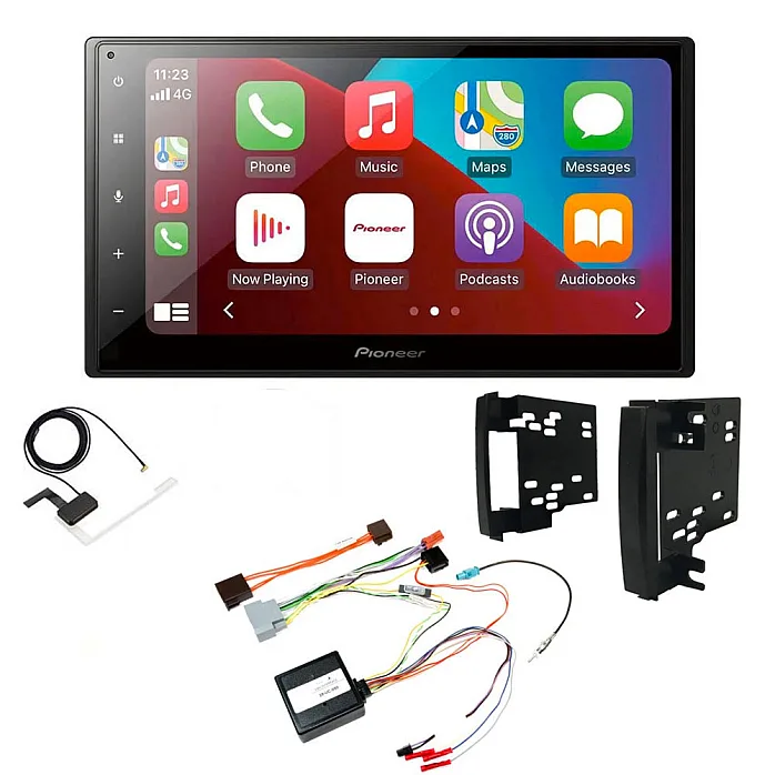 Jeep SPH-DA160DAB Pioneer 6.8" Bluetooth Apple CarPlay, Android Auto DAB Stereo Upgrade Kit