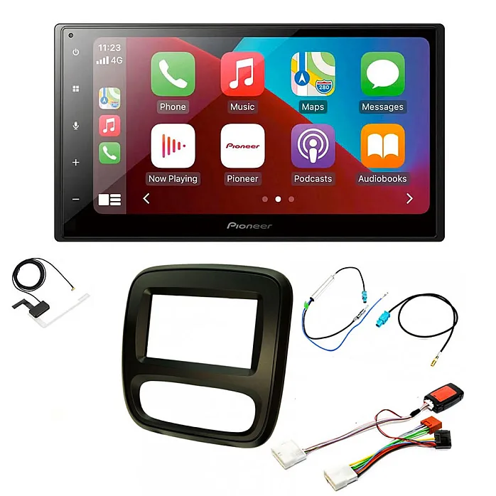 Vauxhall	Vivaro 2014 - 2018 Pioneer 6.8" Apple CarPlay Android Auto Bluetooth DAB Stereo Upgrade Kit (STANDARD RADIO)