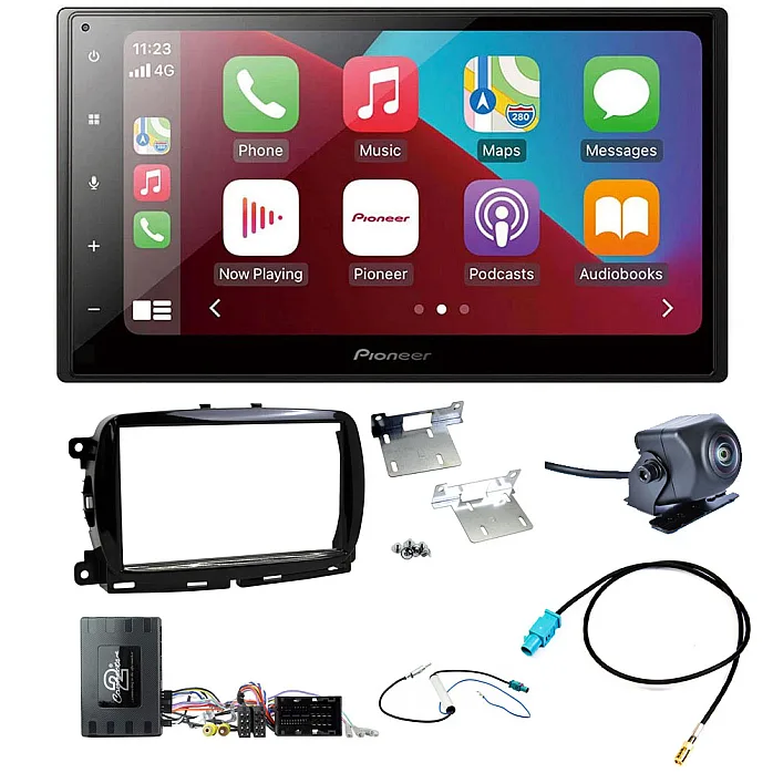 Fiat 500 2015-2021 Pioneer Apple CarPlay / DAB Radio / Reverse Camera Upgrade Kit