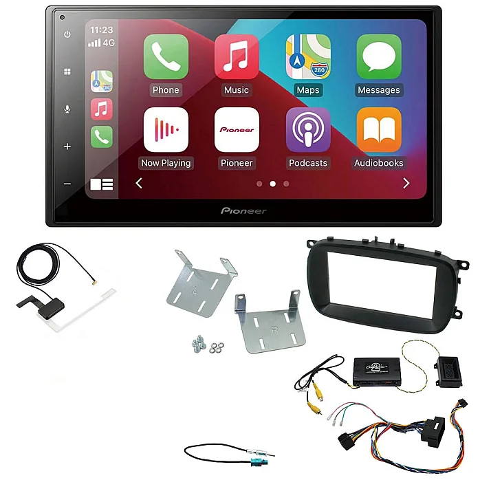 Fiat 500X 2015 - 2021 Pioneer 6.8" Bluetooth Apple CarPlay DAB Stereo Upgrade Kit