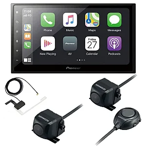 Pioneer SPH-DA250DAB 6.8" Screen CarPlay / Android Auto Bluetooth DAB Stereo With Aerial Front and Rear Camera Pack