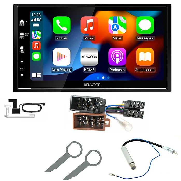 VW Golf, Lupo, Passat Kenwood DMX7525DABS Wireless Apple CarPlay Android Auto DAB Stereo Upgrade Kit