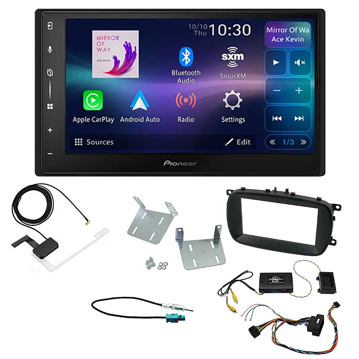 Fiat 500X 2015 - 2021 Pioneer 6.8" Screen Wireless Android Auto/Apple CarPlay Bluetooth DAB+ Stereo Upgrade Kit