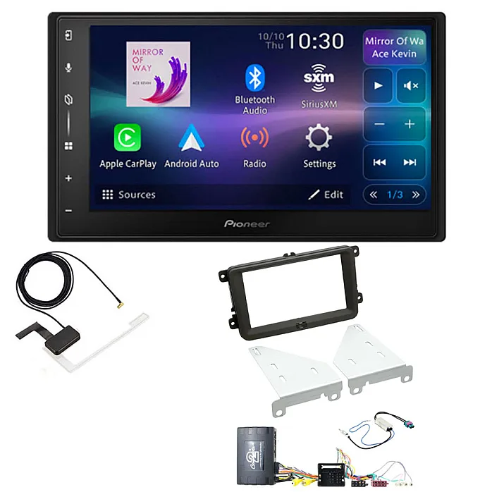 Volkswagen Pioneer 6.8" Screen Wireless Android Auto/Apple CarPlay Bluetooth DAB+ Stereo Upgrade Kit