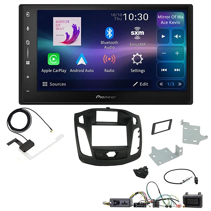 Ford Focus 2011 - 2015 Pioneer 6.8" Screen Wireless Android Auto/Apple CarPlay Bluetooth DAB+ Stereo Upgrade Kit