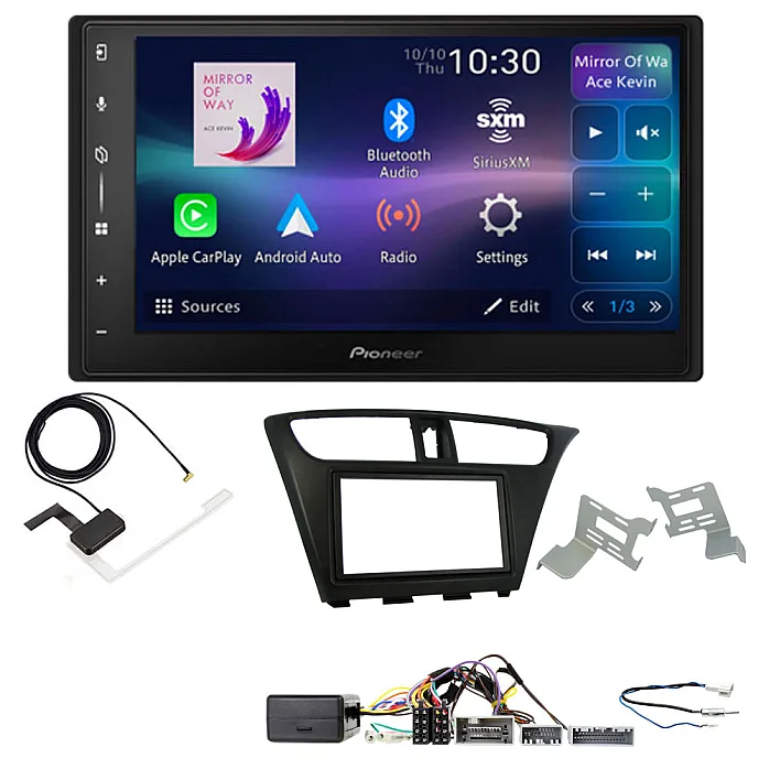 Honda Civic 2012-2015 Pioneer 6.8" Screen Wireless Android Auto/Apple CarPlay Bluetooth DAB+ Stereo Upgrade Kitneer 6.8" Screen Wireless Android Auto/Apple CarPlay Bluetooth DAB+ Stereo Upgrade Kit