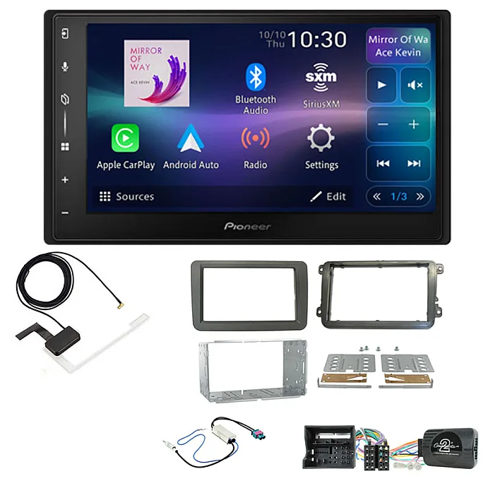 VW Beetle, Caddy, Jetta, Sharan, T-6, Tiguan Pioneer 6.8" Screen Wireless Android Auto/Apple CarPlay DAB+ Stereo Upgrade Kit