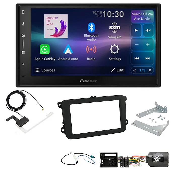 Volkswagen Caddy, EOS, Fusca, Golf, Jetta 6.8" Screen Wireless Android Auto/Apple CarPlay Bluetooth DAB+ Stereo Upgrade Kit