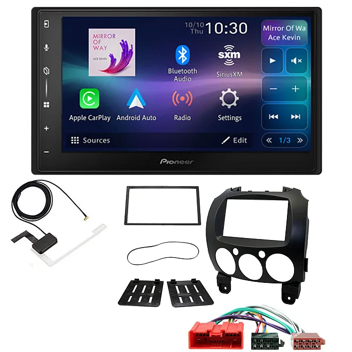 Mazda 2 2008 - 2014 Pioneer 6.8" Screen Wireless Android Auto/Apple CarPlay Bluetooth DAB+ Stereo Upgrade Kit