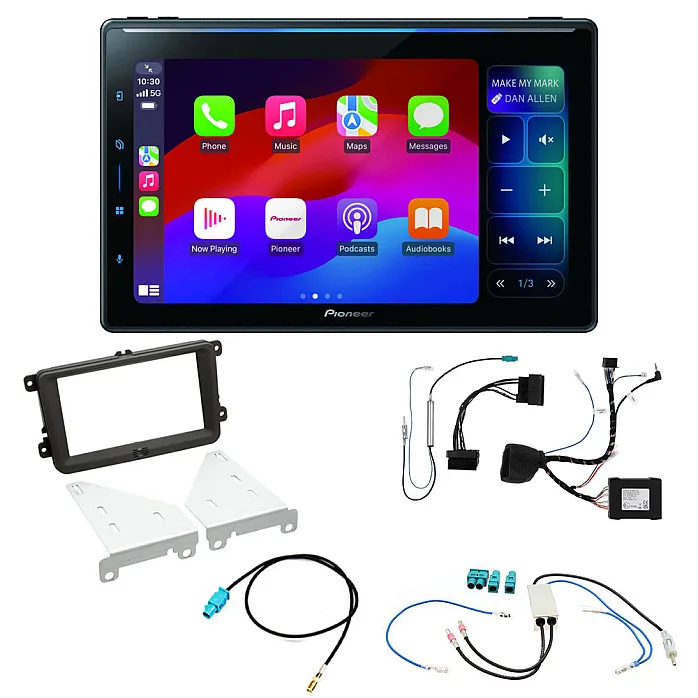 VW Transporter T6 (2015-2019) Pioneer 10.1" Capacitive Screen Wireless Android Auto/CarPlay DAB Stereo Upgrade Pack