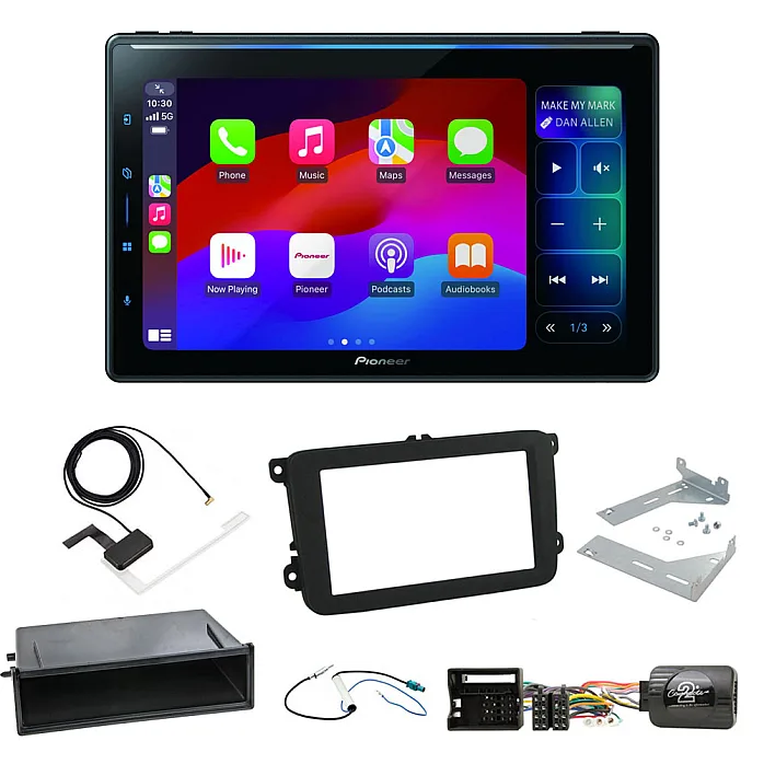 VW Transporter T5 / T5.1 (2009-2015) Pioneer Floating 10.1" Wireless Apple CarPlay / Android Auto DAB+ Bluetooth Stereo Upgrade Kit