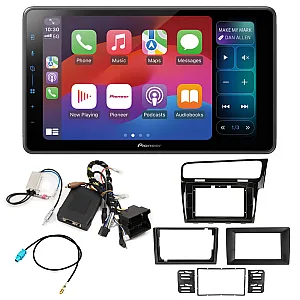 VW Golf MK7, MK7.5 2012 -2020 Pioneer 9" Wireless CarPlay / Android Auto DAB/DAB+ Bluetooth Car Stereo Upgrade Pack