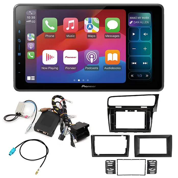 VW Golf MK7, MK7.5 2012 -2020 Pioneer 9" Wireless CarPlay / Android Auto DAB/DAB+ Bluetooth Car Stereo Upgrade Pack