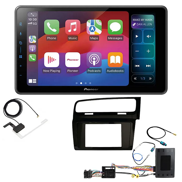 VW Golf MK7 (2012–2016) Pioneer 9" Wireless CarPlay / Android Auto DAB/DAB+ Bluetooth Car Stereo Upgrade Pack