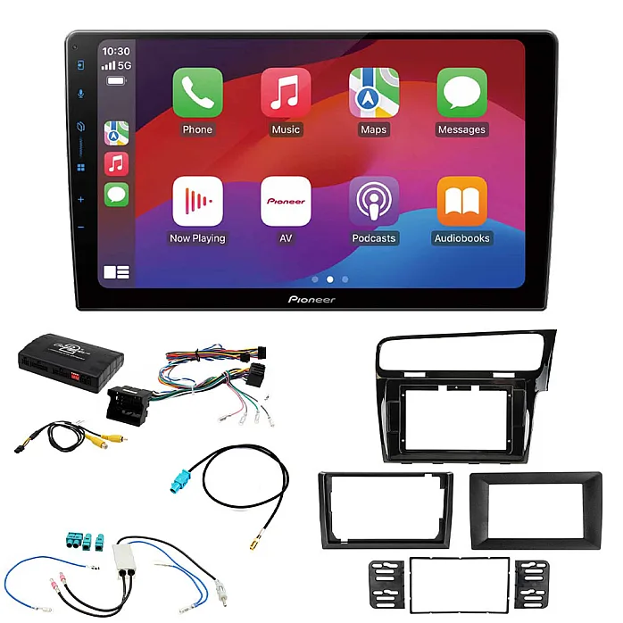 VW Golf MK7, MK7.5 2012-2020 Pioneer Perfect Fit 9.0" Wireless CarPlay / Android Auto Bluetooth Stereo Upgrade Pack