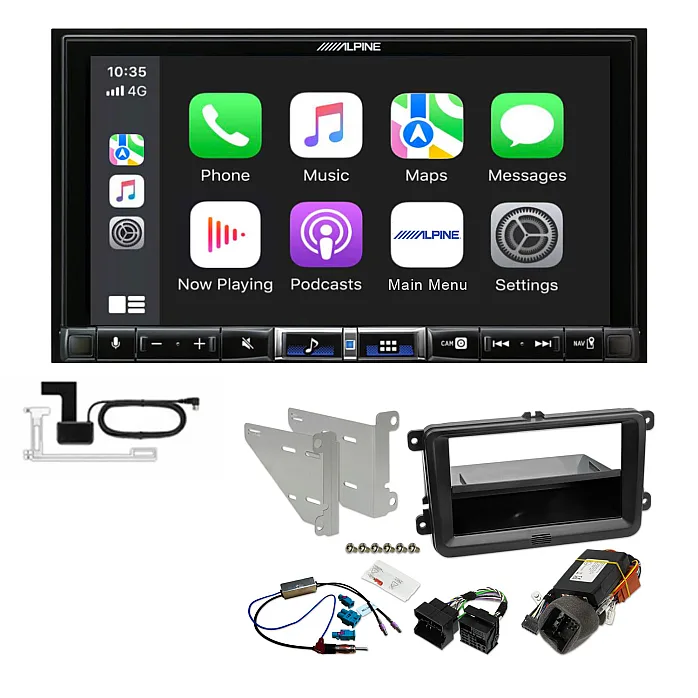 VW Transporter T5 Alpine ILX-705D 7" Wireless DAB+ Digital Radio Apple CarPlay / Android Auto Car Stereo Upgrade Kit