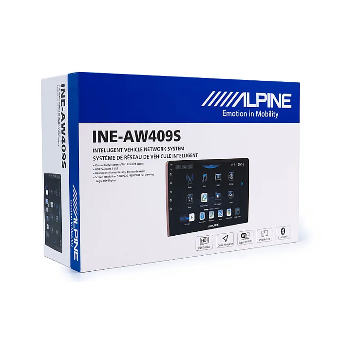 Alpine INE-AW409S 9" Intelligent Vehicle Display Bluetooth 5.0, MP3, Dual USB, Wifi Car Stereo