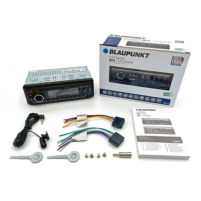 Blaupunkt BPA 1124 DAB BT DAB+ Car Mechless Stereo Front Dual USB, RDS, Bluetooth, FM Tuner
