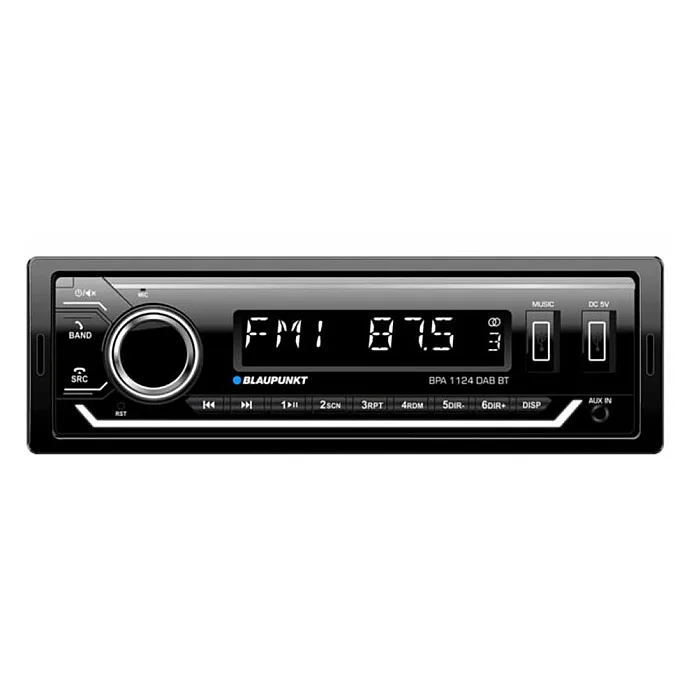 Blaupunkt BPA 1124 DAB BT DAB+ Car Mechless Stereo Front Dual USB, RDS, Bluetooth, FM Tuner