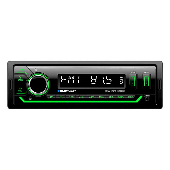 Blaupunkt BPA 1124 DAB BT DAB+ Car Mechless Stereo Front Dual USB, RDS, Bluetooth, FM Tuner