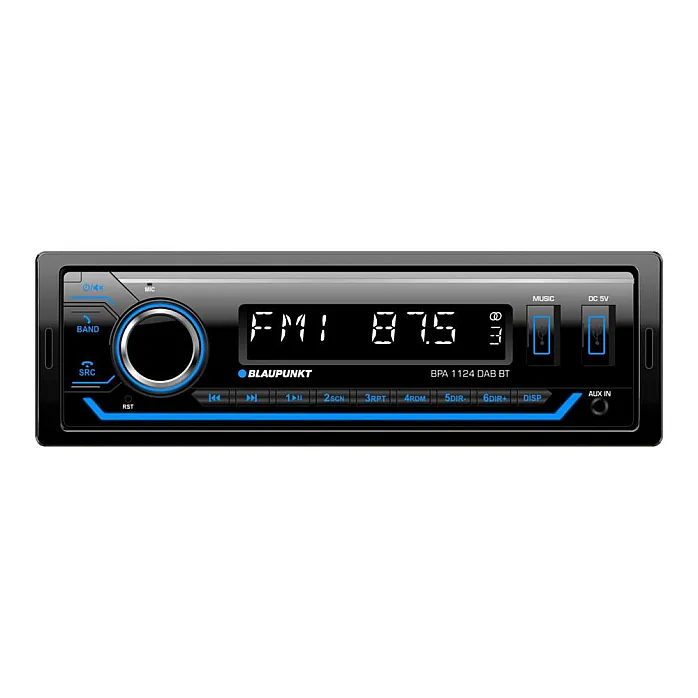 Blaupunkt BPA 1124 DAB BT DAB+ Car Mechless Stereo Front Dual USB, RDS, Bluetooth, FM Tuner