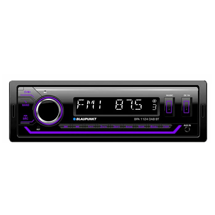Blaupunkt BPA 1124 DAB BT DAB+ Car Mechless Stereo Front Dual USB, RDS, Bluetooth, FM Tuner