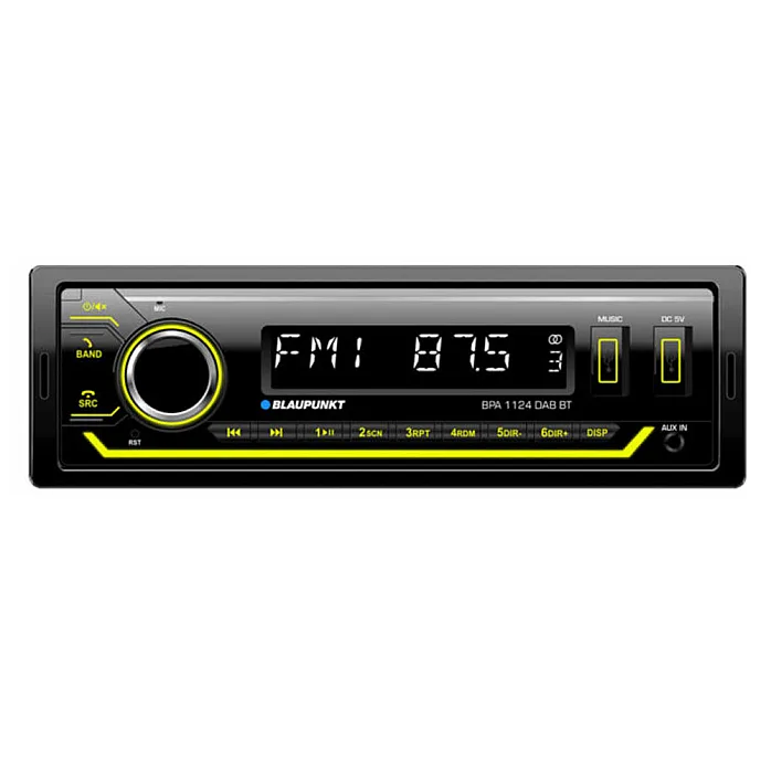Blaupunkt BPA 1124 DAB BT DAB+ Car Mechless Stereo Front Dual USB, RDS, Bluetooth, FM Tuner