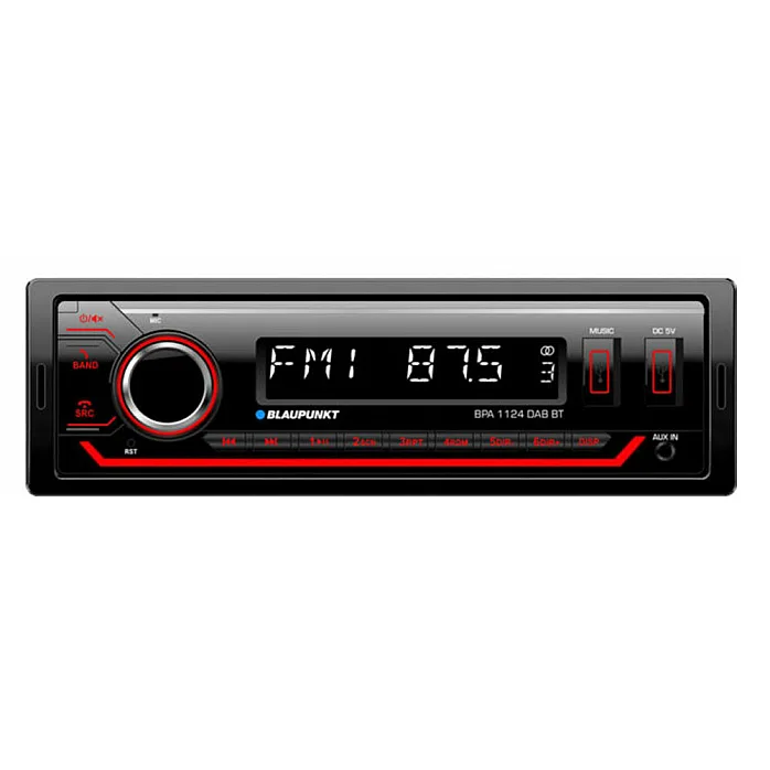 Blaupunkt BPA 1124 DAB BT DAB+ Car Mechless Stereo Front Dual USB, RDS, Bluetooth, FM Tuner