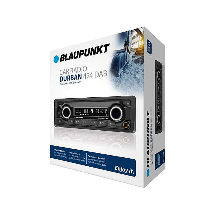 Blaupunkt Durban 424 DAB Heavy Duty Wide Angle Bluetooth, Dual USB, DAB+, FM, MP3, Aux, iPod Car Stereo 