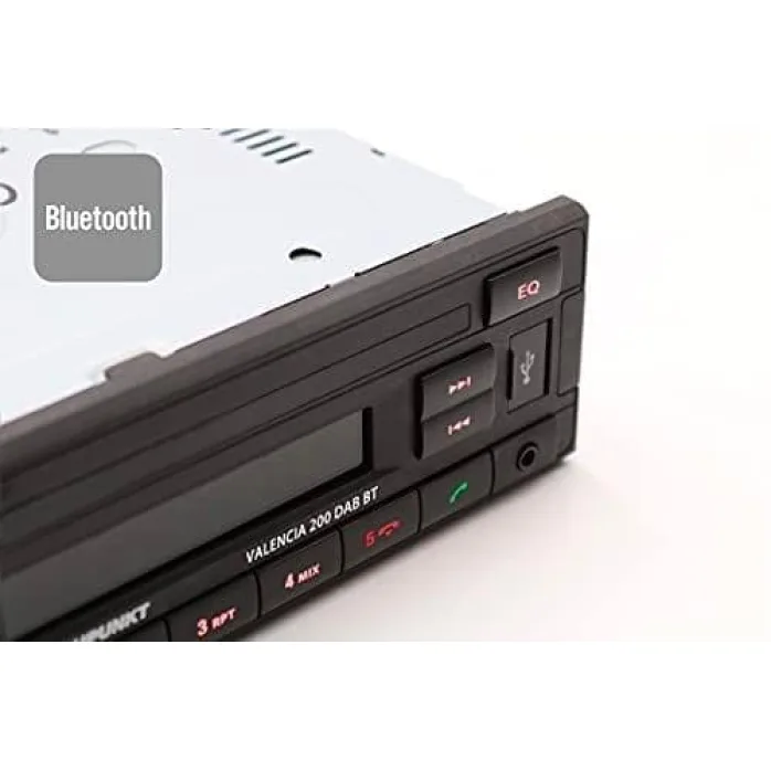 Blaupunkt Valencia 200DAB BT Car Stereo DAB Radio Bluetooth USB AUX Retro OEM Look