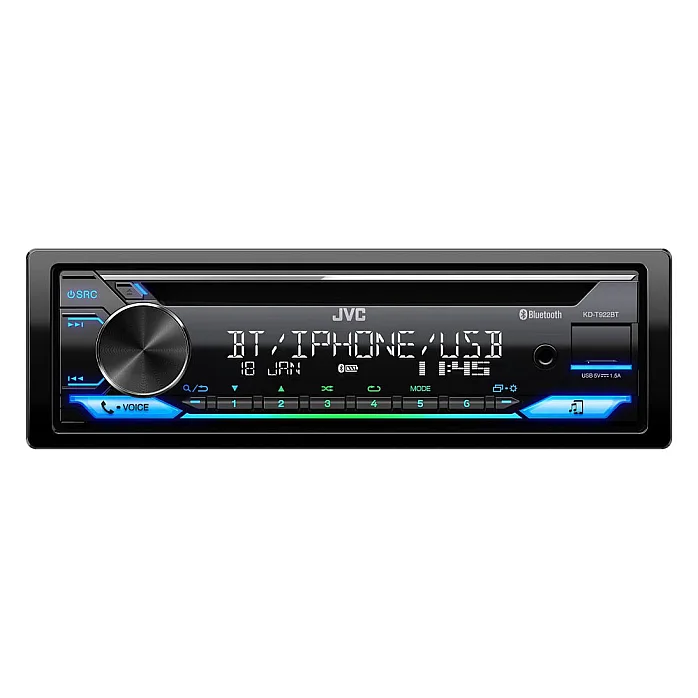 JVC KD-T922BT CD Receiver, Bluetooth, iPod/iPhone, Spotify, USB, AUX, MP3 Car Stereo