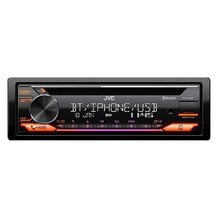 JVC KD-T922BT CD Receiver, Bluetooth, iPod/iPhone, Spotify, USB, AUX, MP3 Car Stereo