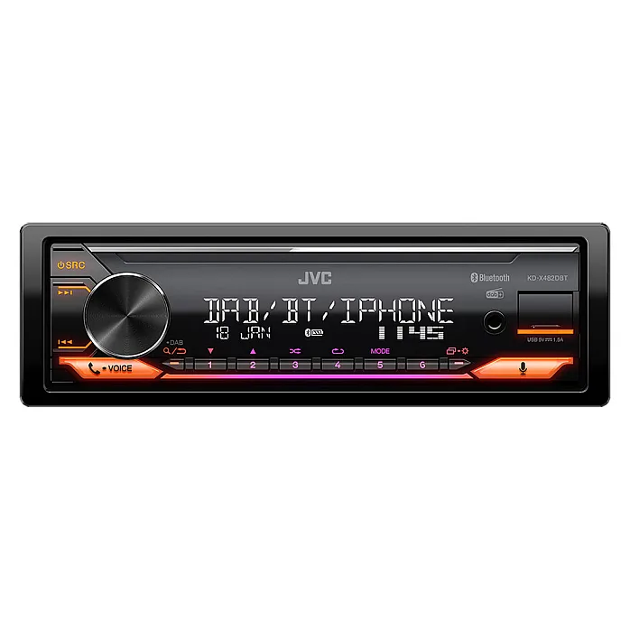 JVC KD-X482DBT Digital Media Receiver Digital Radio DAB+ / Bluetooth Compatibility